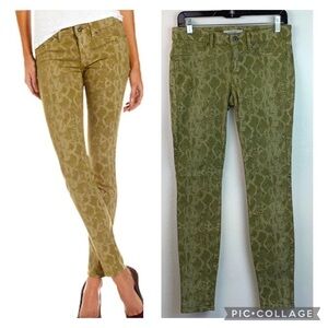 Rich & Skinny python print stretch denim pants EUC